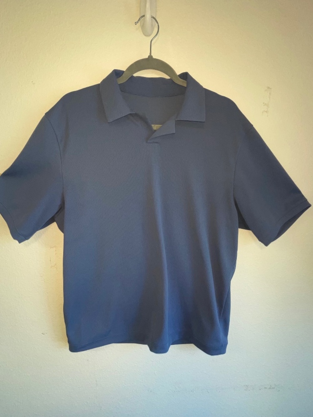 Lululemon Classic-Fit Mesh Polo – Iron Blue, M | Excellent Condition